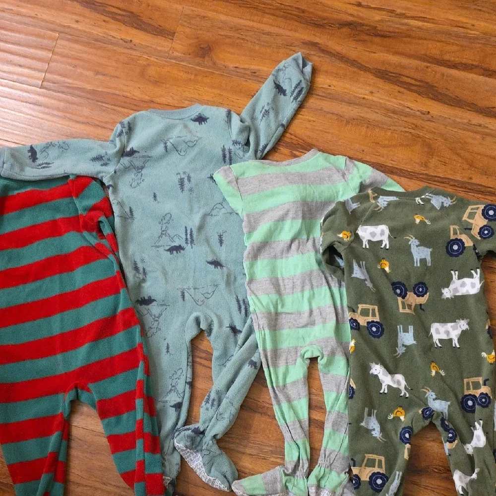 Carter's Green and Red Footies One Piece